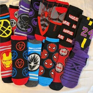 Bundle! 12 Marvel Socks 1 Kobe